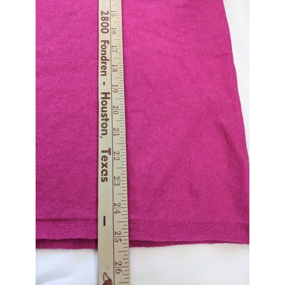 J Jill Jill Peony Pink Linen Rayon Vneck Knit Sweater Medium Lightweight New - Picture 6 of 7
